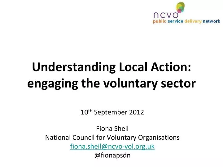 understanding local action engaging the voluntary sector