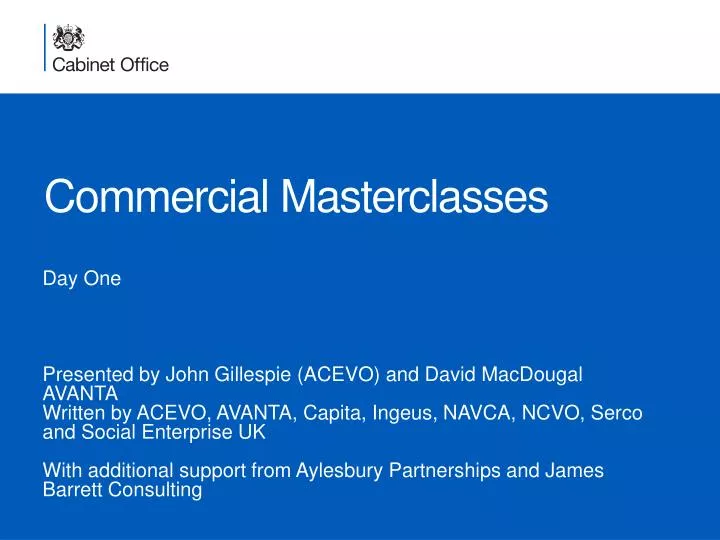 commercial masterclasses
