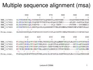 Multiple sequence alignment (msa)