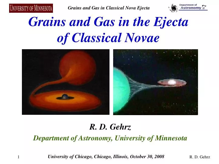 grains and gas in the ejecta of classical novae