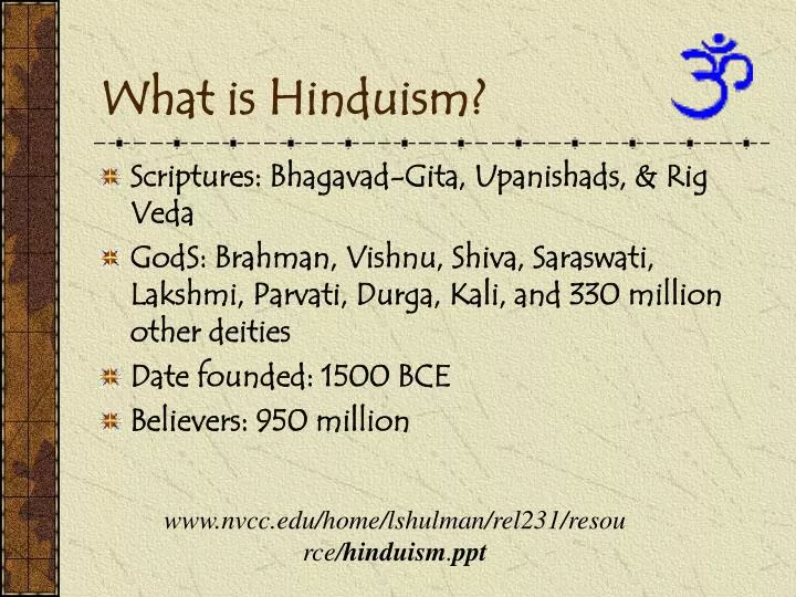 PPT What Is Hinduism PowerPoint Presentation Free Download ID 4475698
