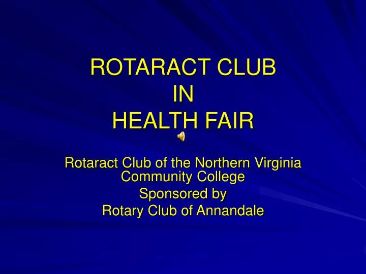 rotaract club in health fair