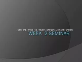 Week 2 Seminar