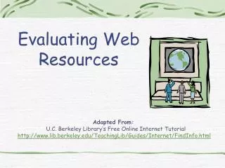 Evaluating Web Resources