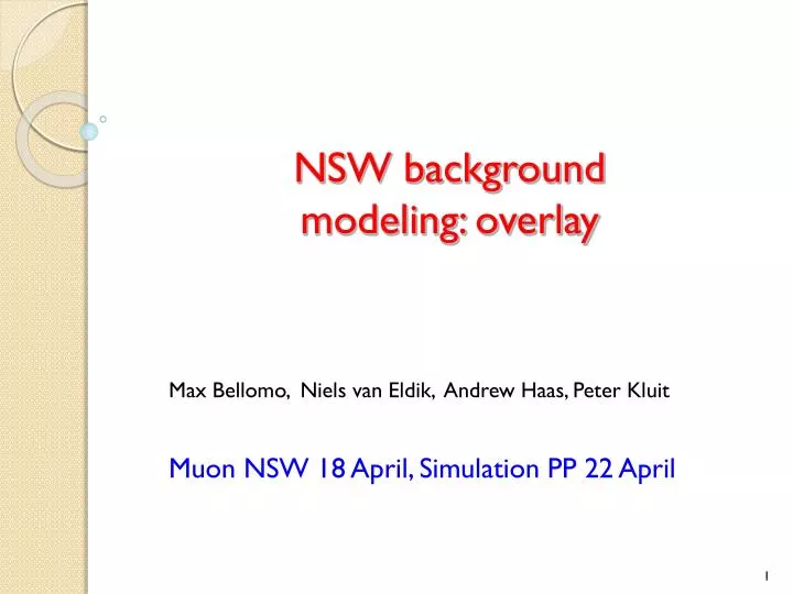 nsw background modeling overlay
