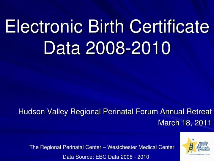 electronic birth certificate data 2008 2010