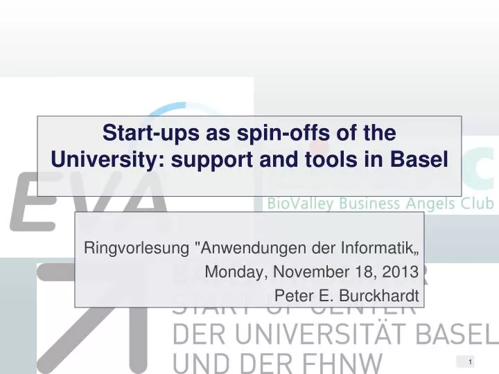 start ups as spin offs of the university support and tools in basel