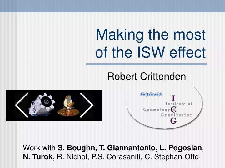 making the most of the isw effect