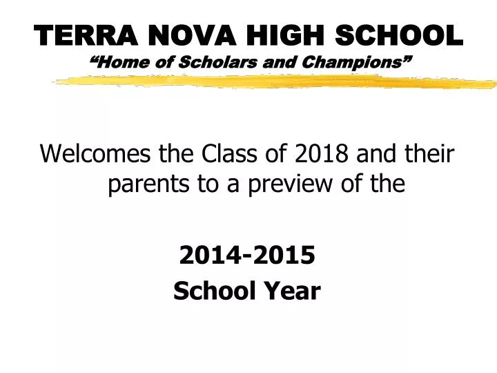 terra nova high school home of scholars and champions