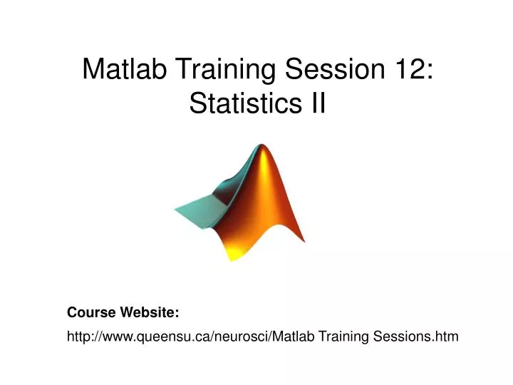 matlab training session 12 statistics ii