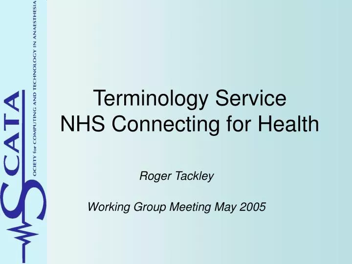 terminology service nhs connecting for health