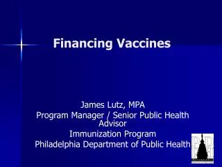Financing Vaccines