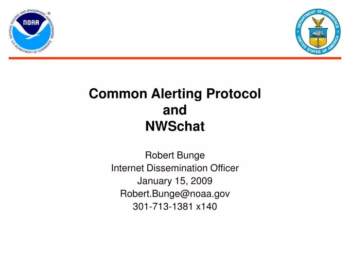 common alerting protocol and nwschat