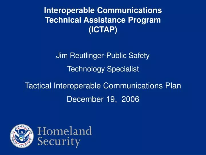 interoperable communications technical assistance program ictap