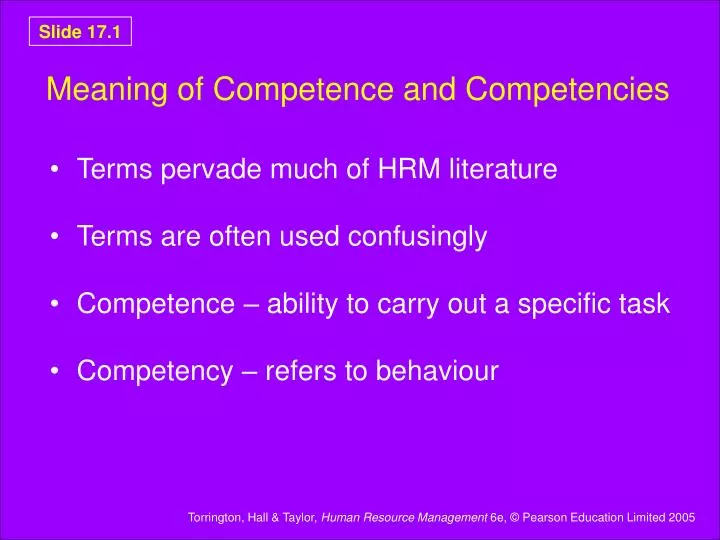 meaning of competence and competencies