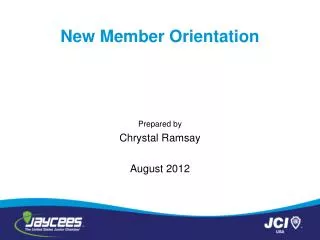 New Member Orientation