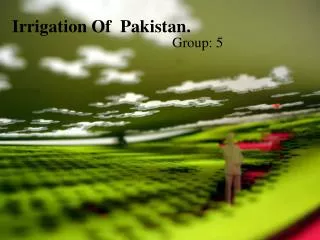 Irrigation Of Pakistan.
