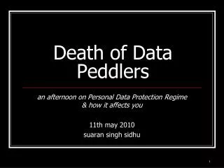 Death of Data Peddlers