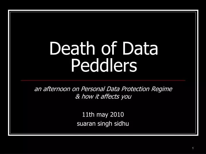death of data peddlers