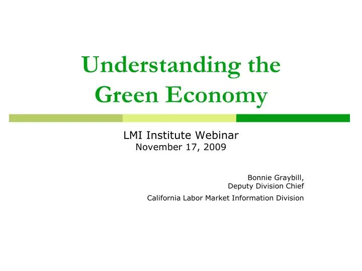 understanding the green economy