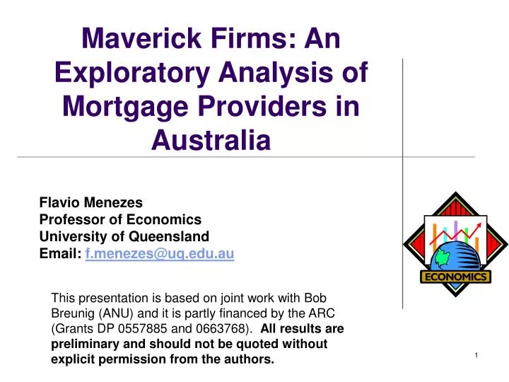 maverick firms an exploratory analysis of mortgage providers in australia