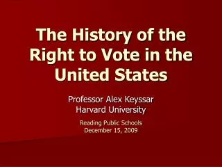 the history of the right to vote in the united states