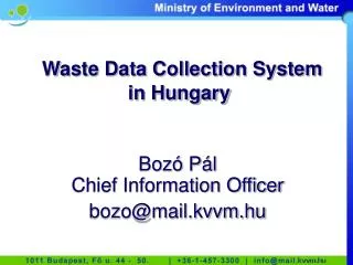 Waste Data Collection System in Hungary