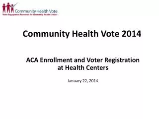 Community Health Vote 2014