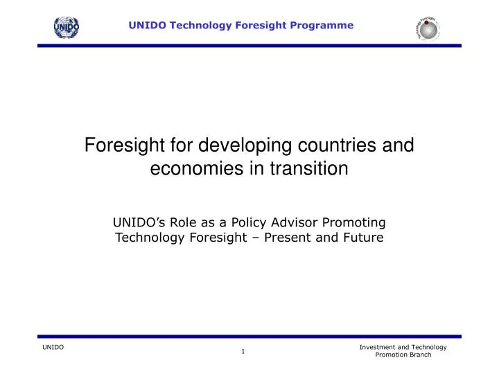 foresight for developing countries and economies in transition