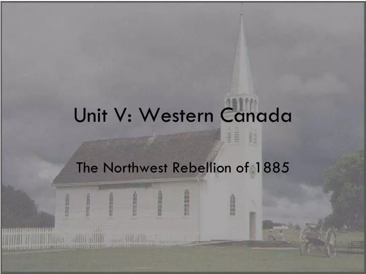 unit v western canada