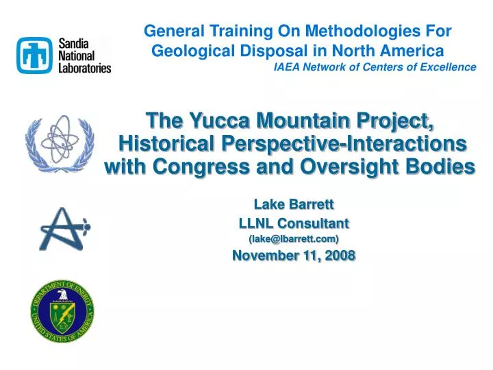 the yucca mountain project historical perspective interactions with congress and oversight bodies