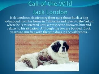 Call of the Wild Jack London