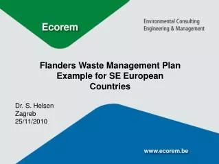 Flanders Waste Management Plan Example for SE European Countries