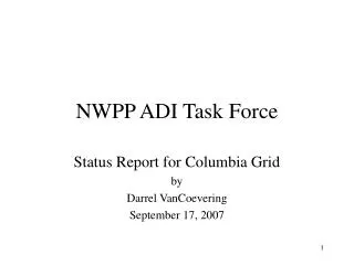 NWPP ADI Task Force
