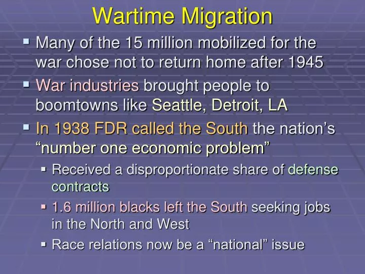 wartime migration
