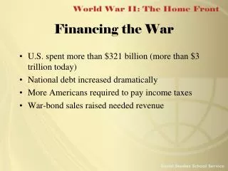 Financing the War