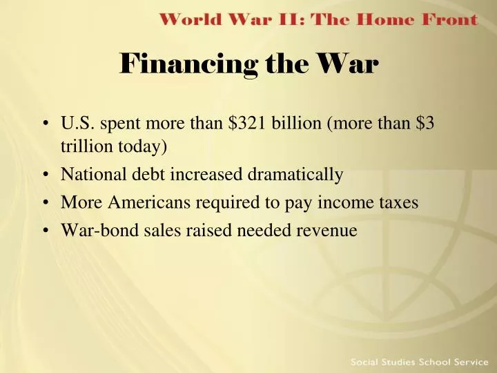 financing the war