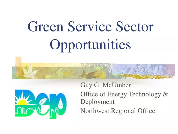 green service sector opportunities