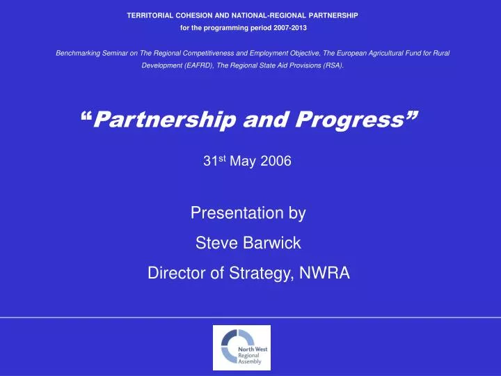 partnership and progress 31 st may 2006