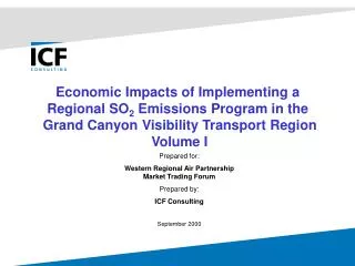 Economic Impacts of Implementing a Regional SO 2 Emissions Program in the