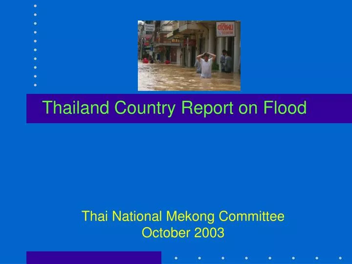thailand country report on flood