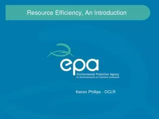 Resource Efficiency, An Introduction