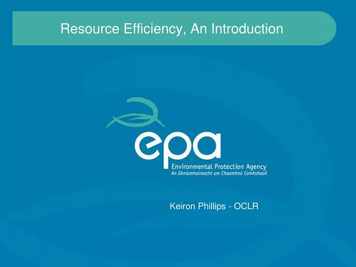 resource efficiency an introduction