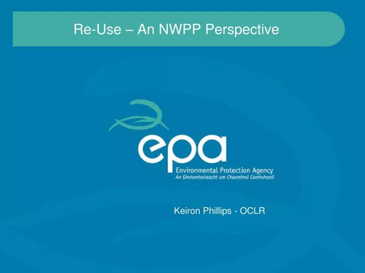 re use an nwpp perspective