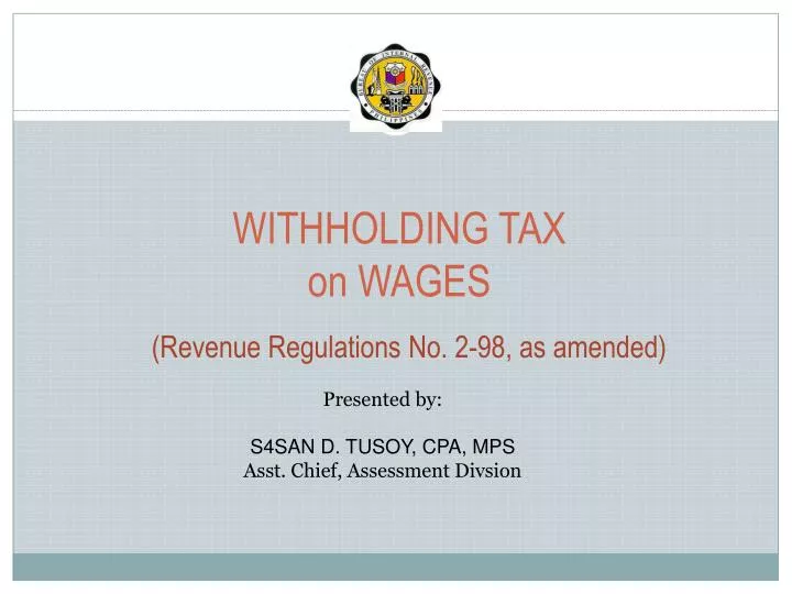 withholding tax on wages