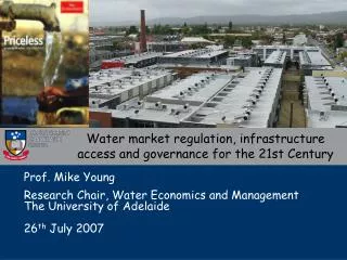 Water market regulation, infrastructure access and governance for the 21st Century