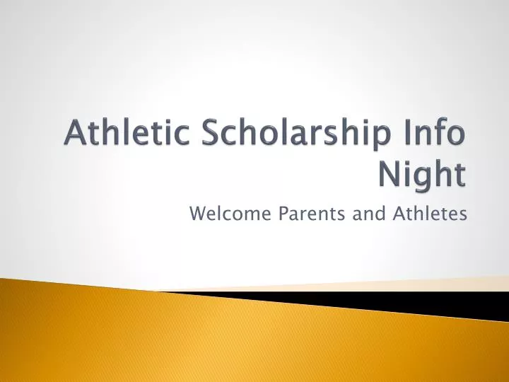 athletic scholarship info night