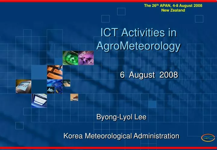 ict activities in agrometeorology