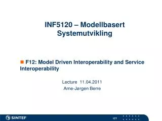 INF5120 – Modellbasert Systemutvikling