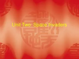 Unit Two Space Invaders